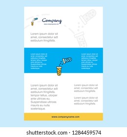 Template layout for Chemical reaction  comany profile ,annual report, presentations, leaflet, Brochure Vector Background