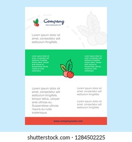 Template layout for Cherries comany profile ,annual report, presentations, leaflet, Brochure Vector Background