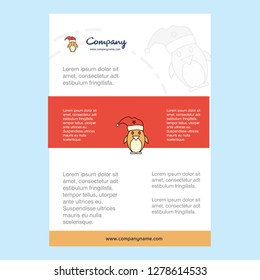 Template layout for Christmas penguin  comany profile ,annual report, presentations, leaflet, Brochure Vector Background