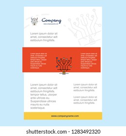Template layout for Circuit comany profile ,annual report, presentations, leaflet, Brochure Vector Background