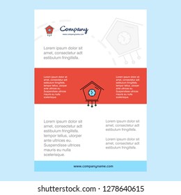 Template layout for Clock comany profile ,annual report, presentations, leaflet, Brochure Vector Background