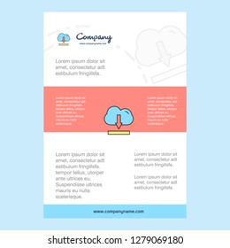 Template layout for Cloud downloading  comany profile ,annual report, presentations, leaflet, Brochure Vector Background