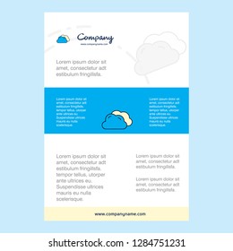 Template layout for Clouds  comany profile ,annual report, presentations, leaflet, Brochure Vector Background