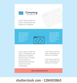 Template layout for Code comany profile ,annual report, presentations, leaflet, Brochure Vector Background