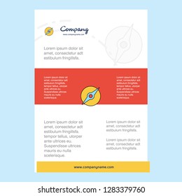 Template layout for Compass comany profile ,annual report, presentations, leaflet, Brochure Vector Background