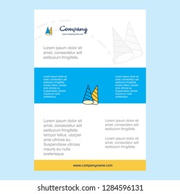 Template layout for Cone cap comany profile ,annual report, presentations, leaflet, Brochure Vector Background