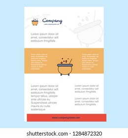 Template layout for Cooking pot comany profile ,annual report, presentations, leaflet, Brochure Vector Background