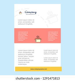 Template layout for Cooking pot comany profile ,annual report, presentations, leaflet, Brochure Vector Background