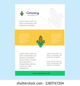 Template layout for Corn comany profile ,annual report, presentations, leaflet, Brochure Vector Background