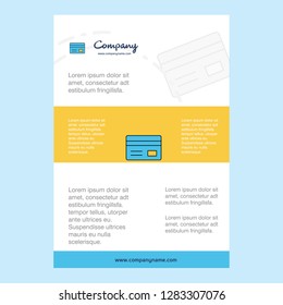 Template layout for Credit card comany profile ,annual report, presentations, leaflet, Brochure Vector Background