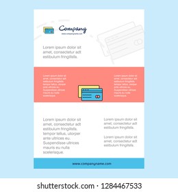 Template layout for Credit card comany profile ,annual report, presentations, leaflet, Brochure Vector Background