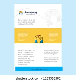 Template layout for Curtain comany profile ,annual report, presentations, leaflet, Brochure Vector Background