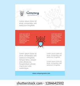 Template layout for Cyber security  comany profile ,annual report, presentations, leaflet, Brochure Vector Background