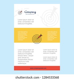 Template layout for Dart comany profile ,annual report, presentations, leaflet, Brochure Vector Background