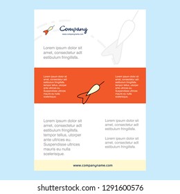Template layout for Dart  comany profile ,annual report, presentations, leaflet, Brochure Vector Background
