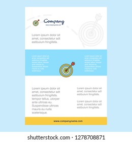 Template layout for Dart game  comany profile ,annual report, presentations, leaflet, Brochure Vector Background