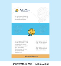 Template layout for Deadline company profile. Annual report, presentations, leaflet, Brochure Vector Background