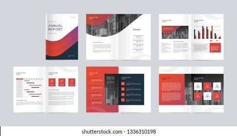 Template Layout Design Cover Page Company Stock Vector (Royalty Free ...