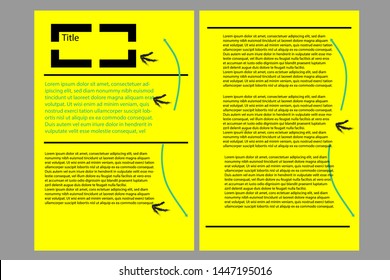 template layout design with cover page for leaflet, magazine,book and vector a4 size for editable.