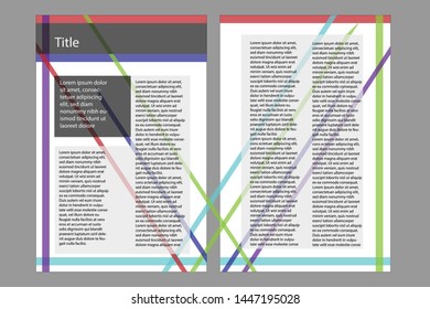 template layout design with cover page for leaflet, magazine,book and vector a4 size for editable.