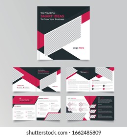 template layout design with cover page for company profile ,annual report , brochures, flyers, presentations, leaflet, magazine,book . and vector A4 size for editable And Colorful Template .