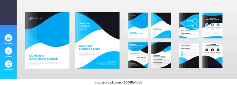 template layout design with cover page for company profile ,annual report , brochures, flyers, presentations, leaflet, magazine,book . and vector a4 size for editable.