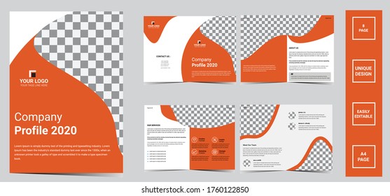 template layout design with cover page for company profile, annual report, brochures, flyers, presentations, leaflet, magazine, book .and a4 size scale for editable.