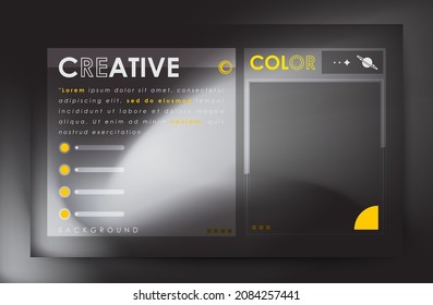 Template layout design with cover page, Shades of golden gradient background pattern