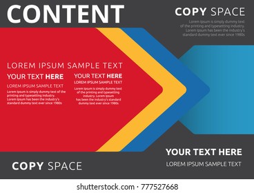 Template layout design, Leaflet advertising, poster, magazine, Brochure and Poster design, Empty copy space, Business Financial for background, 4 Multi color, Flat style vector illustration artwork.