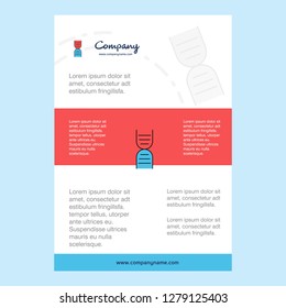 Template layout for DNA comany profile ,annual report, presentations, leaflet, Brochure Vector Background