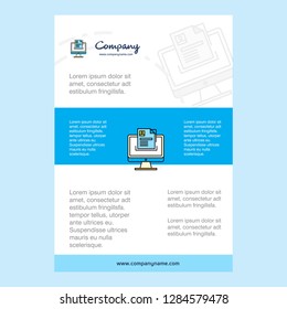 Template layout for Document in computer comany profile ,annual report, presentations, leaflet, Brochure Vector Background