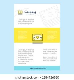 Template layout for Dollar comany profile ,annual report, presentations, leaflet, Brochure Vector Background