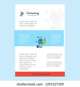 Template layout for Employee comany profile ,annual report, presentations, leaflet, Brochure Vector Background