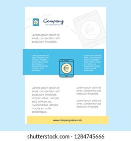 Template layout for Euro  comany profile ,annual report, presentations, leaflet, Brochure Vector Background