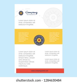 Template layout for Eye ball comany profile ,annual report, presentations, leaflet, Brochure Vector Background