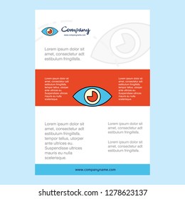 Template layout for Eye comany profile ,annual report, presentations, leaflet, Brochure Vector Background