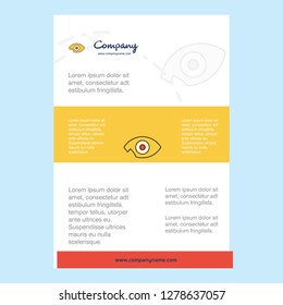 Template layout for Eye comany profile ,annual report, presentations, leaflet, Brochure Vector Background