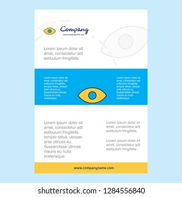 Template layout for Eye  comany profile ,annual report, presentations, leaflet, Brochure Vector Background