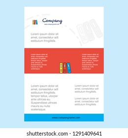 Template layout for Files comany profile ,annual report, presentations, leaflet, Brochure Vector Background