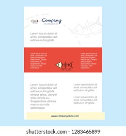 Template layout for Fish skull comany profile ,annual report, presentations, leaflet, Brochure Vector Background