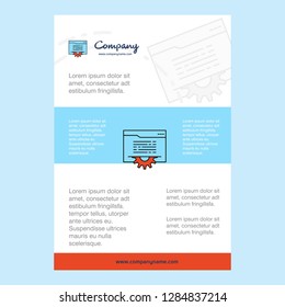 Template layout for Folder setting comany profile ,annual report, presentations, leaflet, Brochure Vector Background