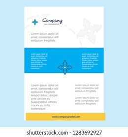 Template layout for Four way arrow comany profile ,annual report, presentations, leaflet, Brochure Vector Background