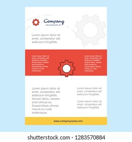 Template layout for Gear  comany profile ,annual report, presentations, leaflet, Brochure Vector Background