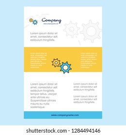 Template layout for Gear  comany profile ,annual report, presentations, leaflet, Brochure Vector Background