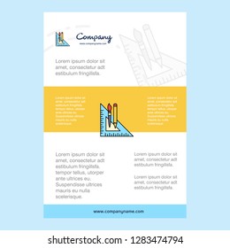 Template layout for Geometry scale comany profile ,annual report, presentations, leaflet, Brochure Vector Background