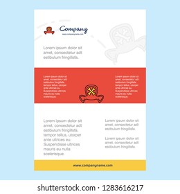 Template layout for Ghost cap  comany profile ,annual report, presentations, leaflet, Brochure Vector Background