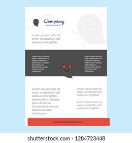 Template layout for Ghost comany profile ,annual report, presentations, leaflet, Brochure Vector Background