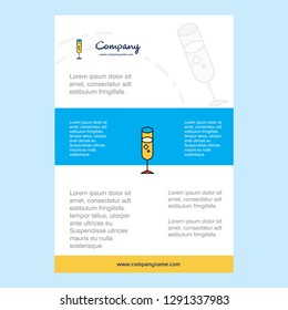 Template layout for Glass comany profile ,annual report, presentations, leaflet, Brochure Vector Background