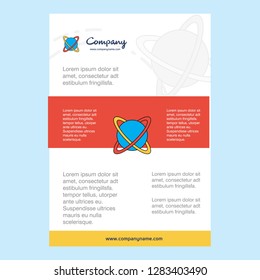 Template layout for Globe comany profile ,annual report, presentations, leaflet, Brochure Vector Background