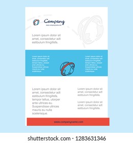 Template layout for Globe comany profile ,annual report, presentations, leaflet, Brochure Vector Background